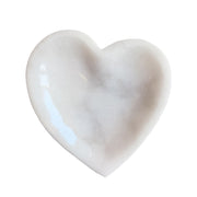 Cuenco De Mármol Blanco Con Corazones