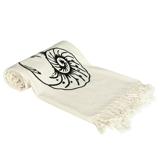 Peştemal Premium "Sea Shell" - Sustainable Textile Art