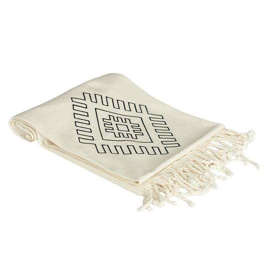 Handcrafted Peştemal "Pıtrak" - Anatolian Protective Motif