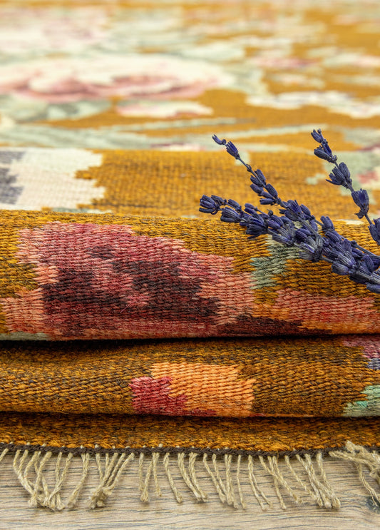 Lova Handwoven Karabagh Kilim Artesanal Natural Wool 224x324cm – Origen Sostenible