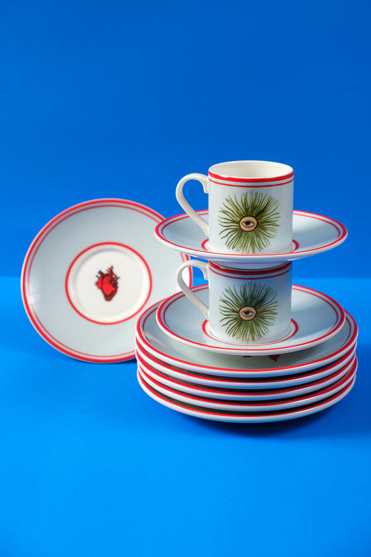 Set De 2 Tazas De Café Con Ojos Turcos De Porcelana 80ml - I Believe in Good