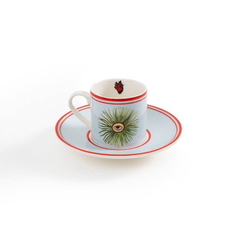Set De 2 Tazas De Café Con Ojos Turcos De Porcelana 80ml - I Believe in Good