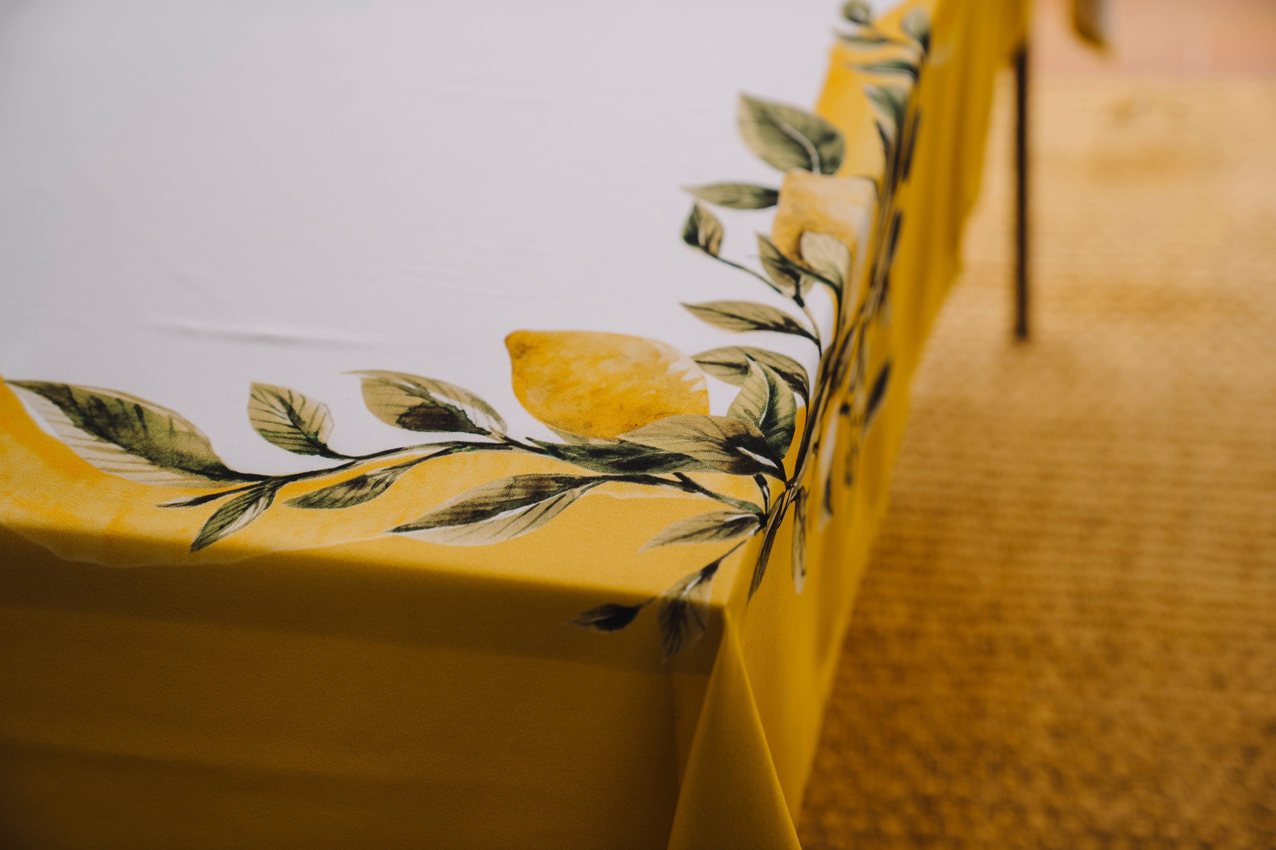 Mantel Lemmon XL - Diseño Mediterráneo Antimanchas