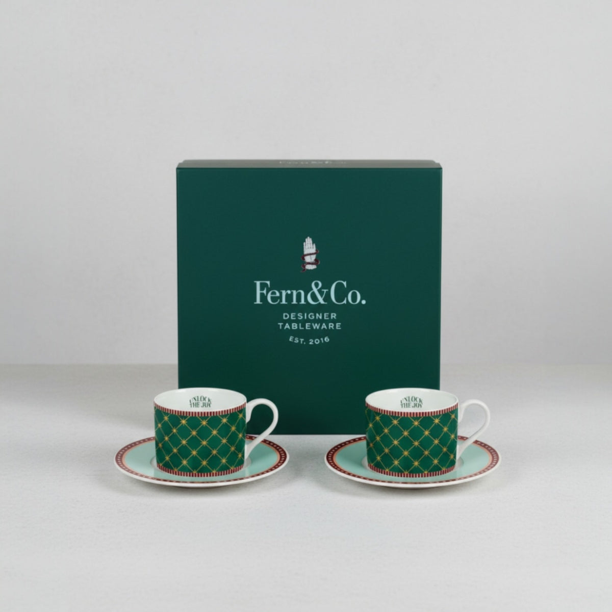 Starlight Tea Cup Set of 2 - Luxury Porcelain with Gift Box