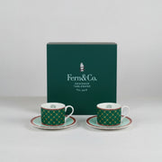 Starlight Tea Cup Set of 2 - Luxury Porcelain with Gift Box