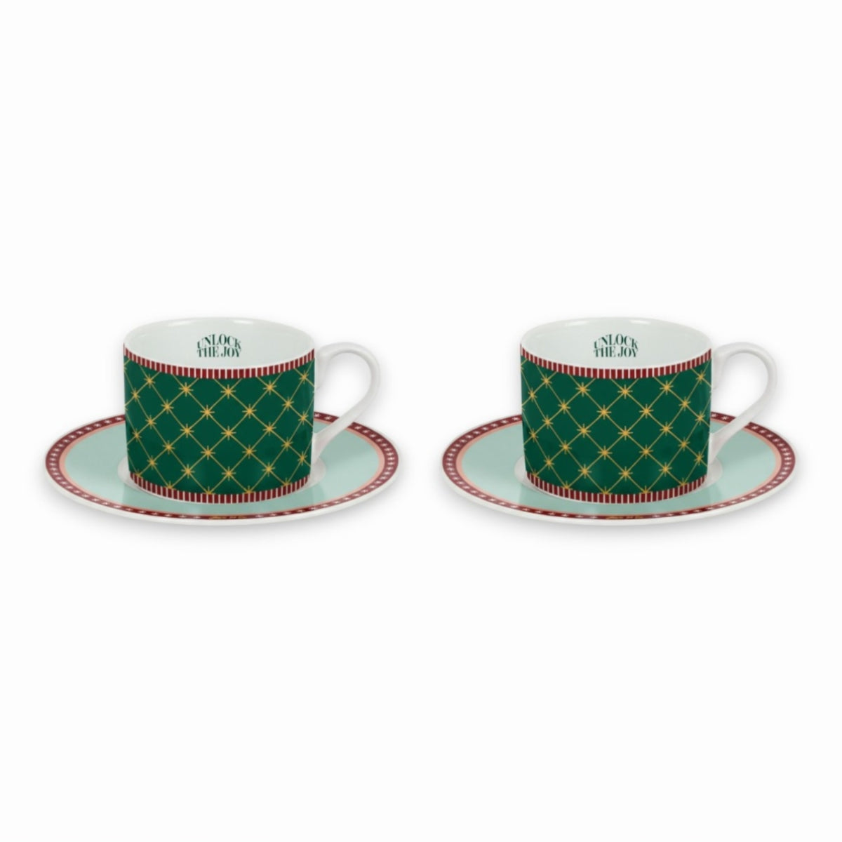 Starlight Tea Cup Set of 2 - Luxury Porcelain with Gift Box