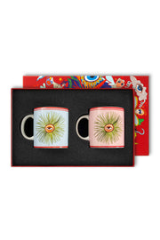 Set De 2 Tazas Con Ojo Protector De Porcelana Turca 200ml - I Believe in Good