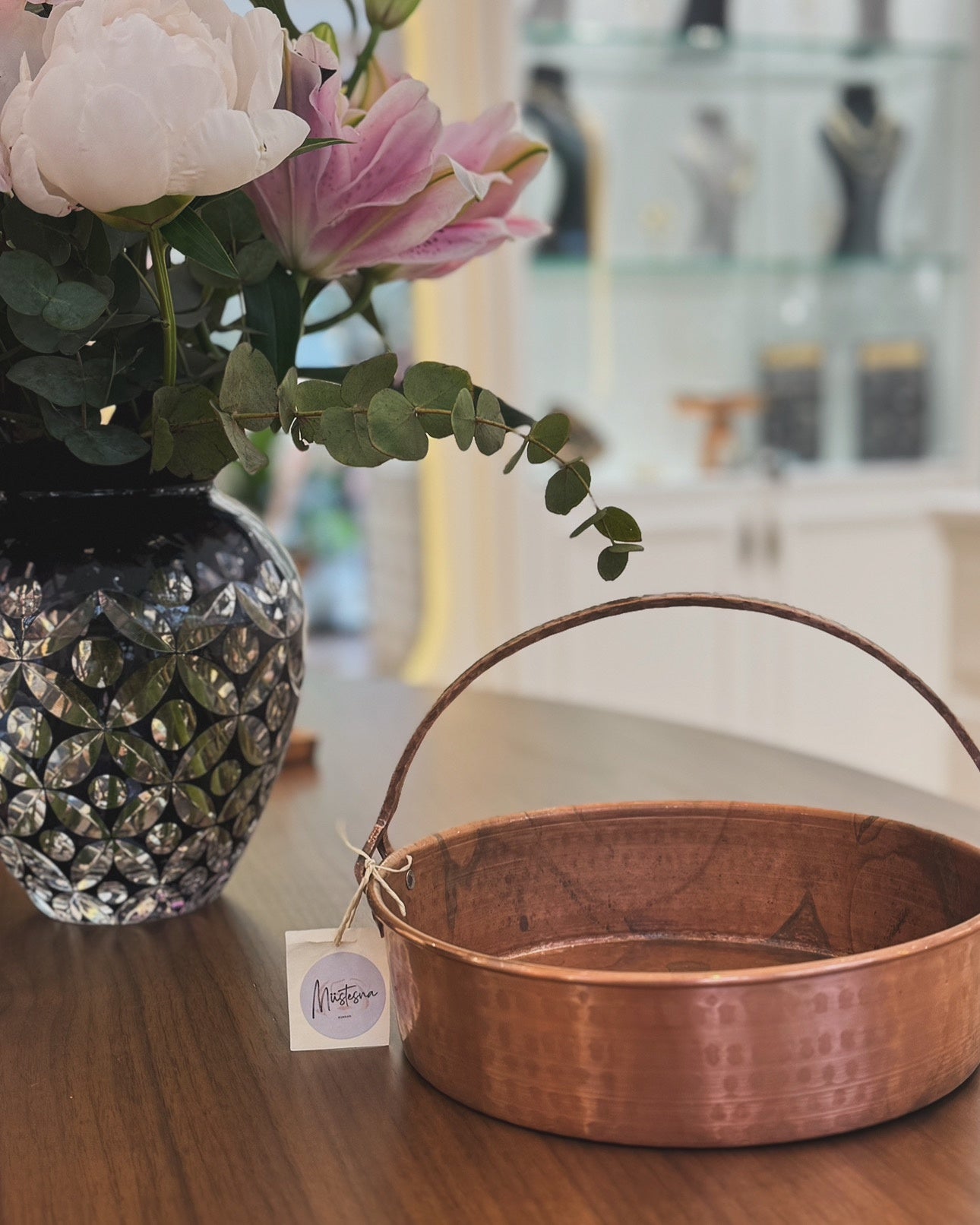 Cesta De Cobre Turca Con Mango Ergonómico - Funcionalidad Que Abraza La Belleza