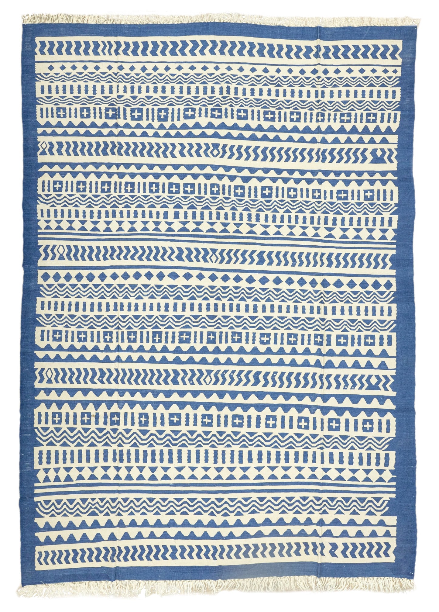 Zenge Primitive Design Wool Kilim Artesanal Natural Wool 231x311cm – Origen Sostenible