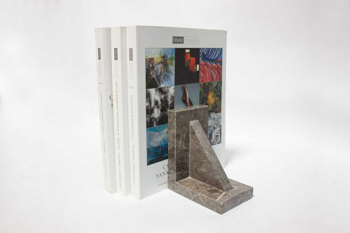 KT1G Bookends - Neutral Sophistication in Savannah Grey Marble