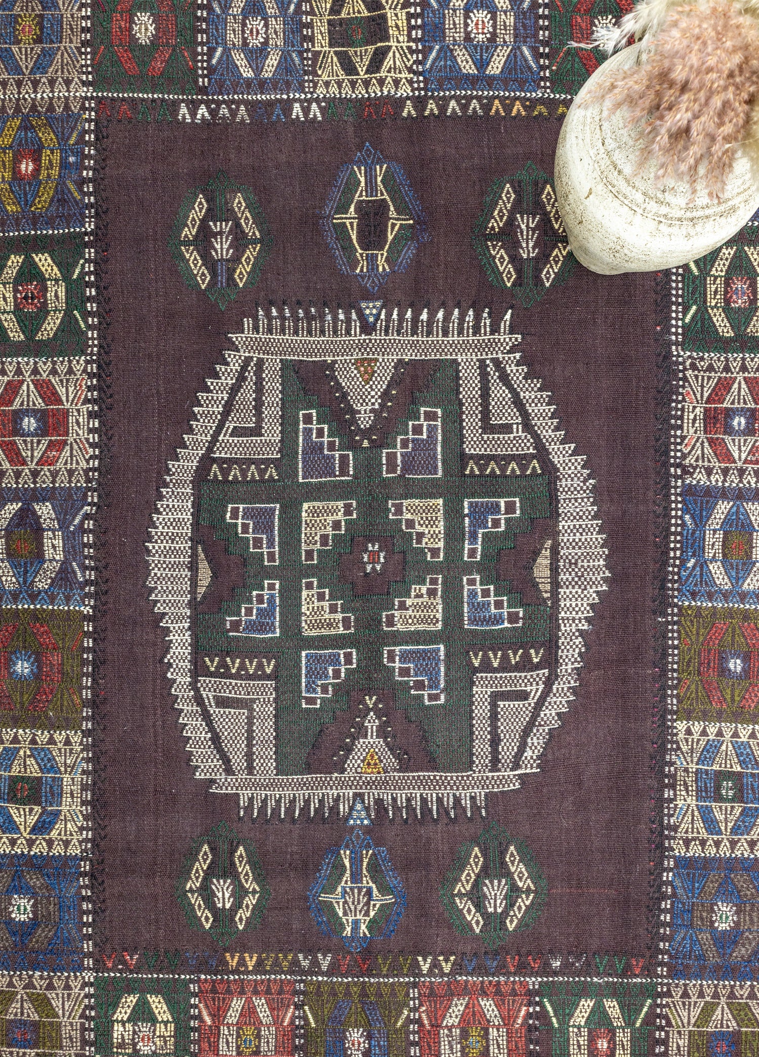 Kilim Açelya Cicim Rústico - Técnica Ancestral Lana Natural 120x168cm