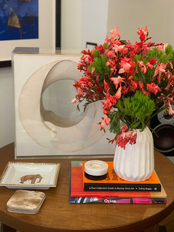 Candelero Individual M1 - Mármol Bianco Antico Y Nero Lia Para Momentos Únicos