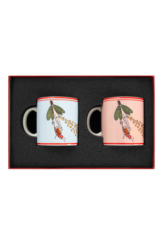 Set De 2 Tazas Con Ángel De Porcelana Turca 200ml - I Believe in Good