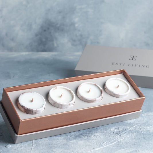 Colección "Mocha Dreams" Mini - Set 4 Velas Aromáticas