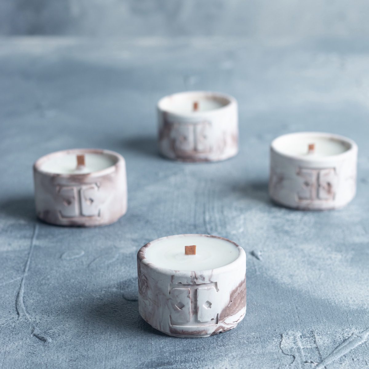 Colección "Mocha Dreams" Mini - Set 4 Velas Aromáticas