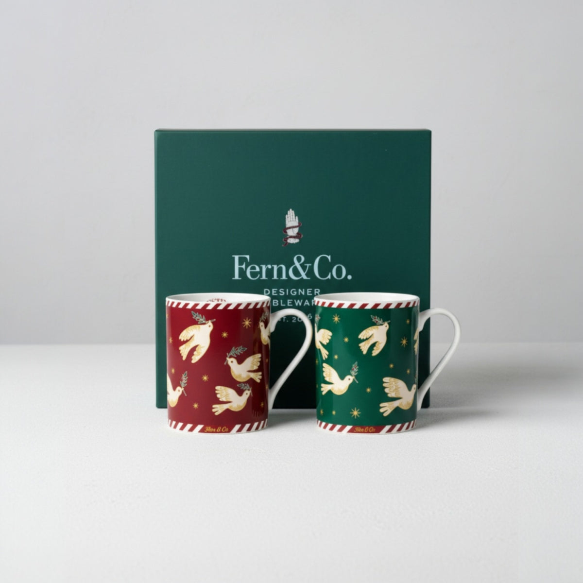 Set of 2 Starlight Mugs - Artistic Porcelain with Gift Box