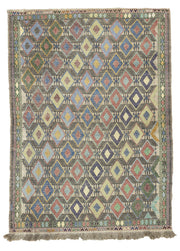 Alfombra Akasya Geométrica Cicim - Lana Premium Natural 135x186cm