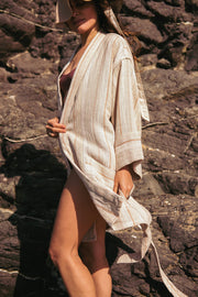 Kimono Rose - Fluidez Bohemia en Algodón Flameado