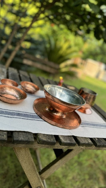 Bowl Elevado De Cobre Y Estaño - Elegancia Que Se Eleva Por Encima De Lo Común