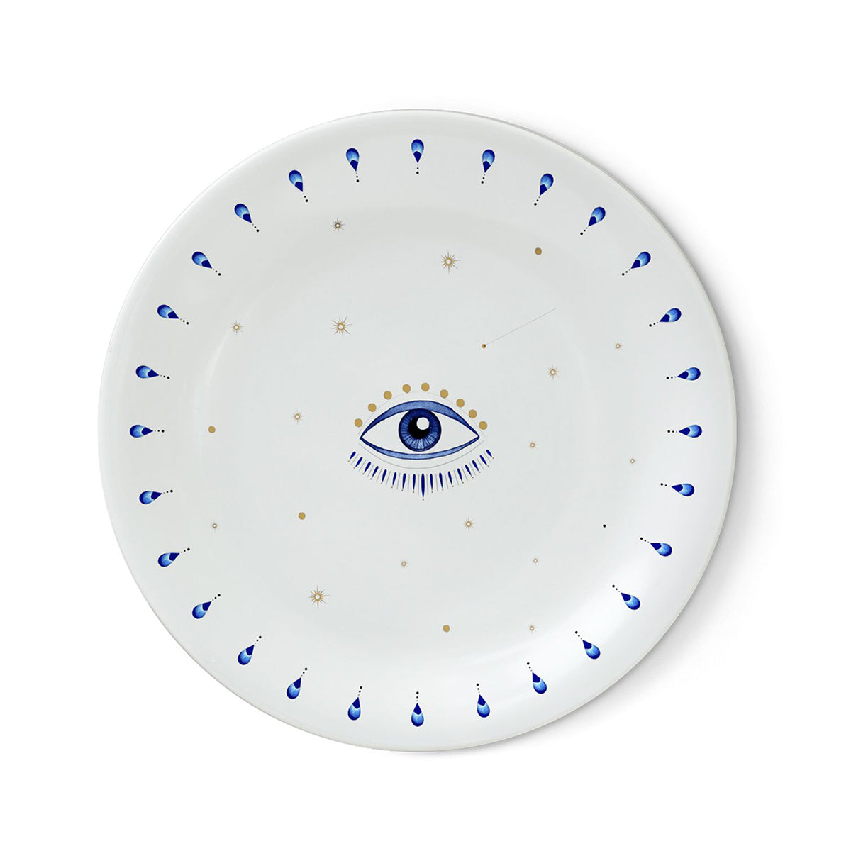 Plato Principal Spirit Eye - Acuarela con Oro 24K