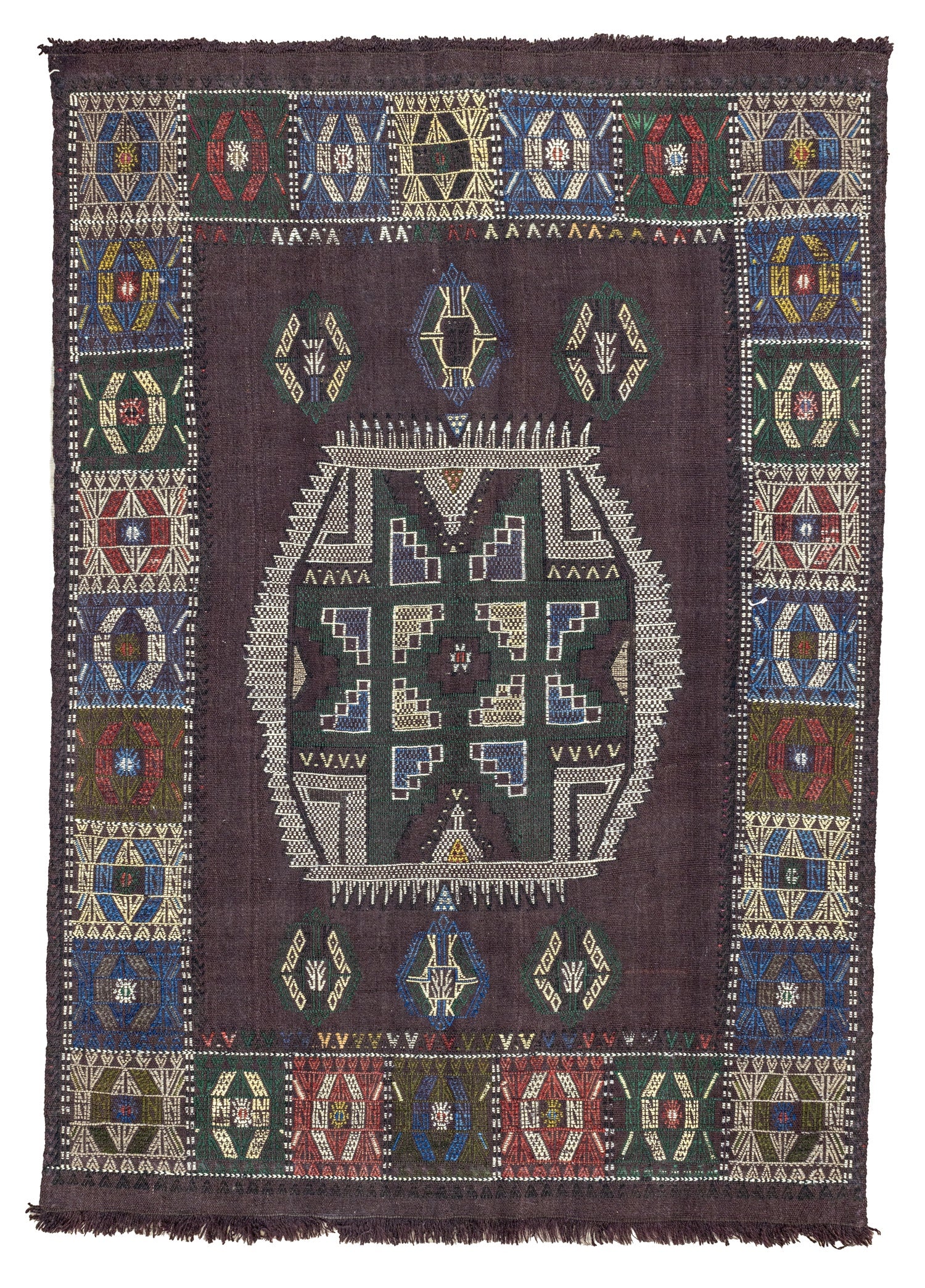 Kilim Açelya Cicim Rústico - Técnica Ancestral Lana Natural 120x168cm