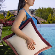 Cojín Decorativo Bicolor -  Burdeos