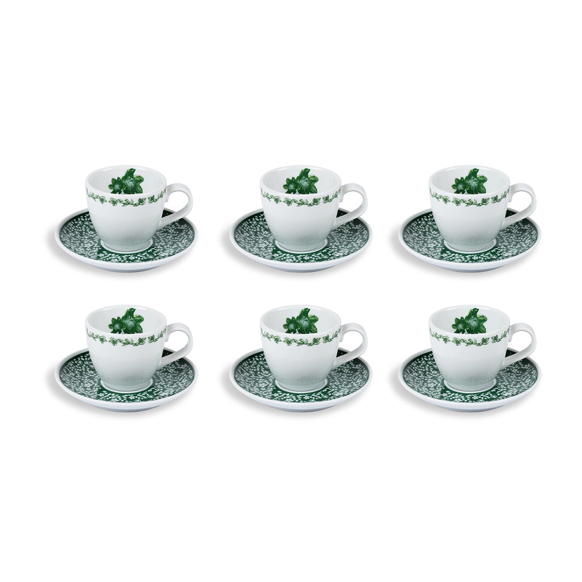 Set de Café Turco Victorian Garden - Ritual Elegante en Porcelana Inglesa (6 piezas con Estuche)