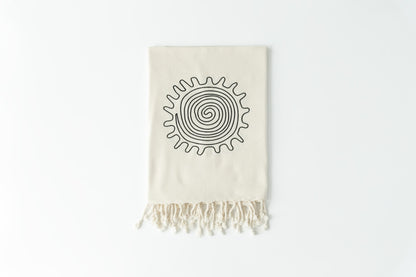 Peştemal Artesanal "Espiral Sagrada" - Geometría de Evolución