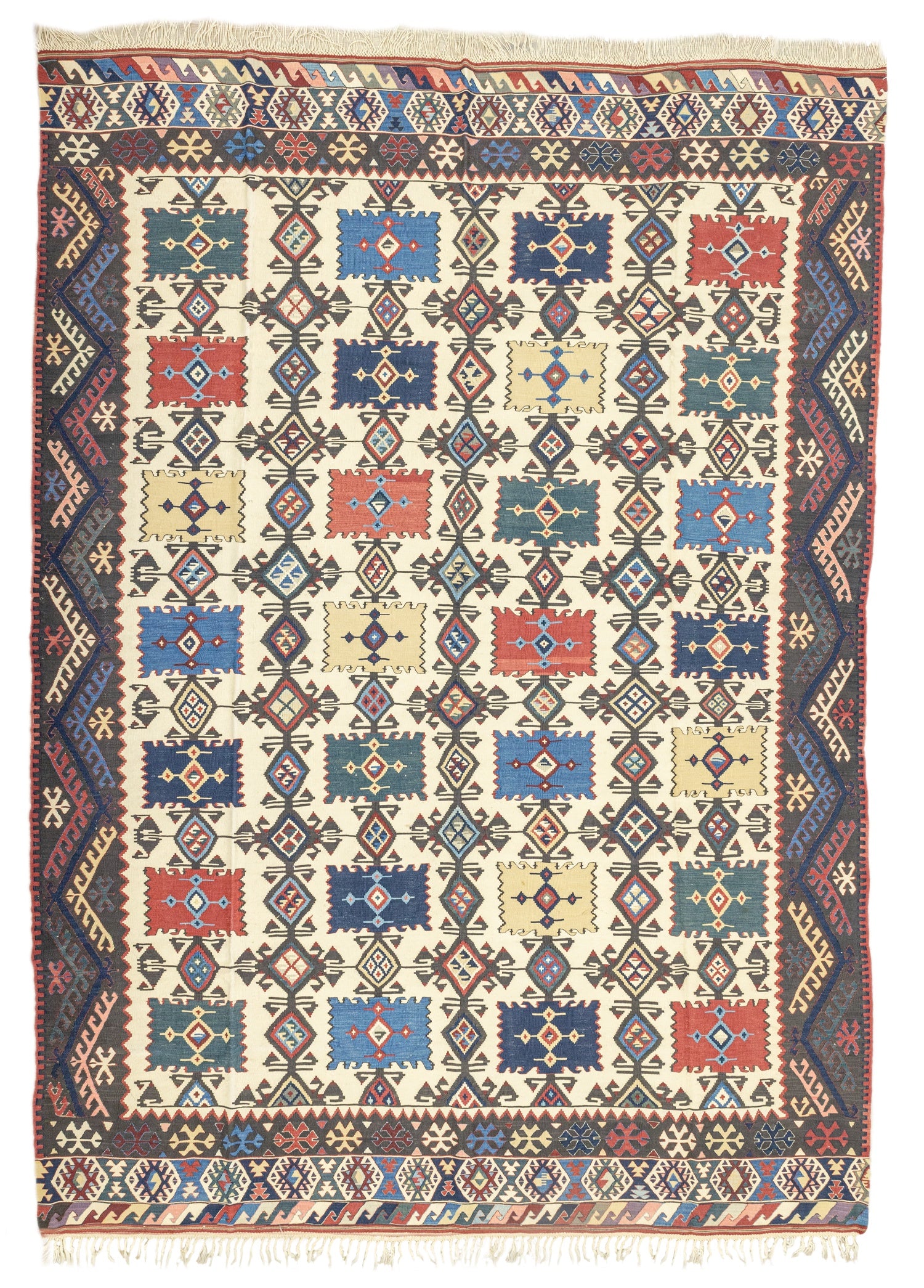 Alfombra Cliff Étnica - Diseño Ancestral Lana Natural 234x303cm