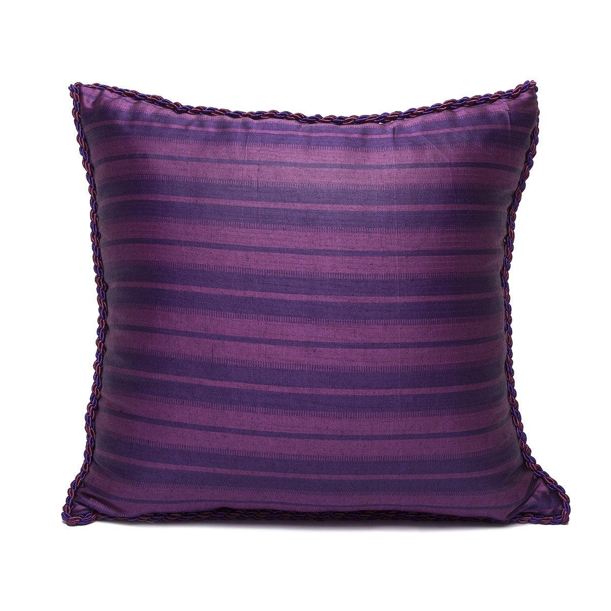 Funda de Cojín Kutnu Morado Claro - Campos de Lavanda Tejidos en Gradación Celestial