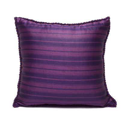 Funda de Cojín Kutnu Morado Claro - Campos de Lavanda Tejidos en Gradación Celestial