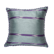 Kutnu Cushion Cover Aqua Purple - Mediterranean Garden Woven in Chromatic Poetry