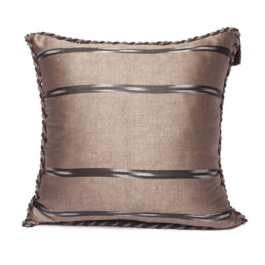 Kutnu Beige Coffee Cushion Cover - Earthly Harmony Woven in Timeless Elegance