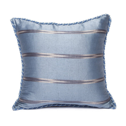 Kutnu Cushion Cover Light Blue Grey White - Ottoman Serenity Woven in Anatolian Purity