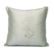 Nile Green Kutnu Embroidered Cushion Cover - Breathing Elegance