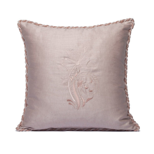 Pastel Pink Kutnu Cushion Cover - Ethereal Femininity Woven in Celestial Softness