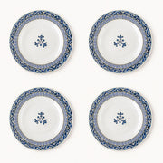 Juego Exclusivo De 4 Platos Llanos De Azulejos Iznik - Colección Premium