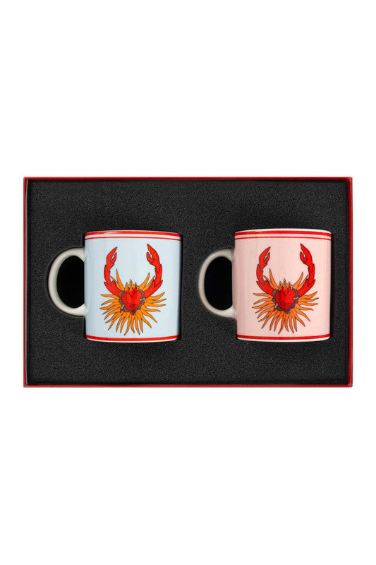 Set De 2 Tazas Con Cangrejo De Porcelana Turca 200ml - I Believe in Good