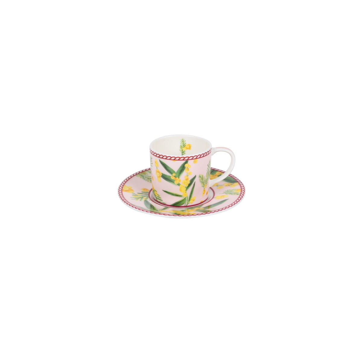 Pink Mimosa Turkish Coffee Cup - Spring Delicacy